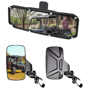 UTV Center View Mirror & Side View Mirrors For Polaris Ranger 500 570 2017-2021 - Picture 1 of 13