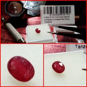 Rubí natural rojo Tanzania Oval 0.90 Cts. - Imagen 1 de 8