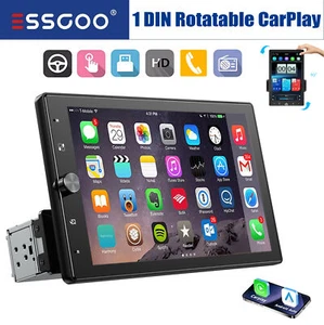 Single Din Car Stereo Android14 Wireless Apple CarPlay IPS Touchscreen Radio USB - Picture 1 of 14