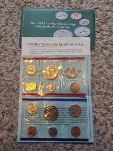 1993 P and D United States Mint Annual Uncirculated 10 Coin Set BU - Picture 1 of 4