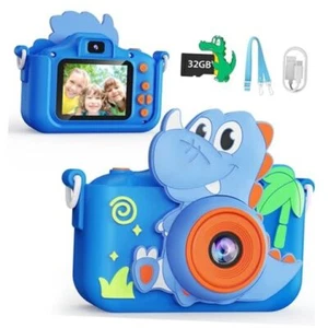  Kids Camera Toy Digital Camera for Kids, Dinosaurs Birthday Dinosaur-Blue - Picture 1 of 7