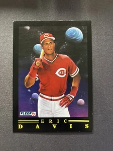 Tarjeta de béisbol 1991 Fleer #10 Eric Davis Pro-Visions Cincinnati Reds - Imagen 1 de 2