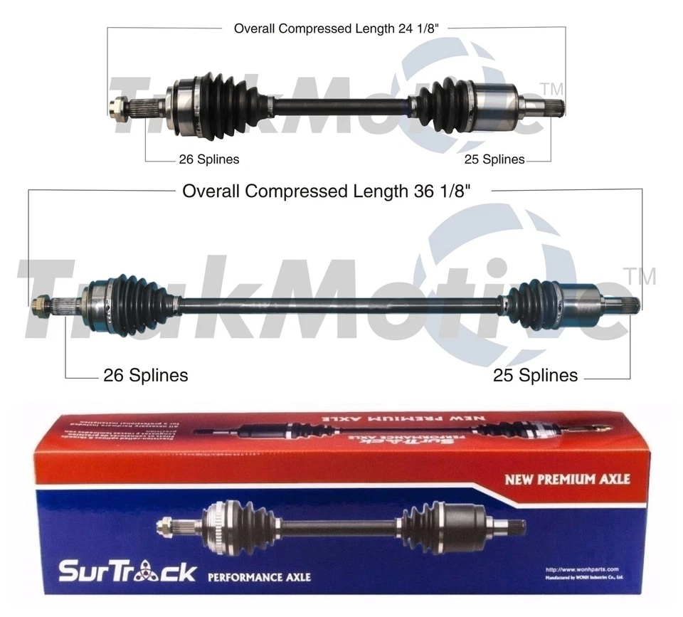 Комплект из 2 передних осевых валов SurTrack для Honda Civic 4L 2012-2015 - Изображение 1 из 1