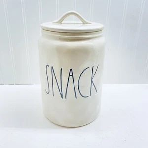 Rae Dunn Ceramic Cookie Jar “ SNACK” Jar W/Lid Canister - Picture 1 of 9