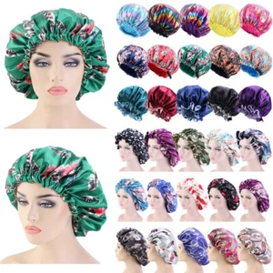 Satin Sleep Cap for Women Soft Hijab Cap Elastic Band Hat Sleeping Head Cover - Picture 1 of 91