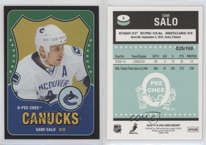 2010-11 O-Pee-Chee Black Rainbow Retro /100 Sami Salo #3