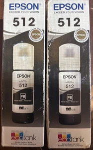 Epson 512 Photo Printer Black Ink Bottle 70ml Ecotank (2 UNITS) EXP:8/2024 - Bild 1 von 3