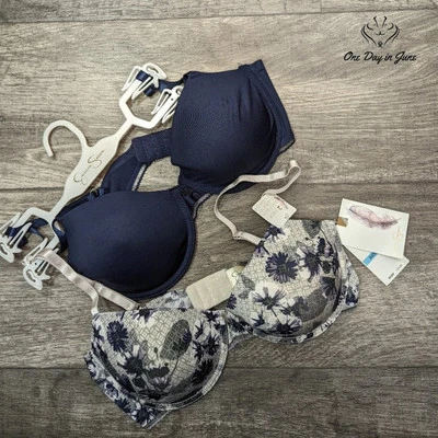 Paquete de 2 camisetas sujetadores copa suave Jessica Simpson talla 36C Foto 1 de 3