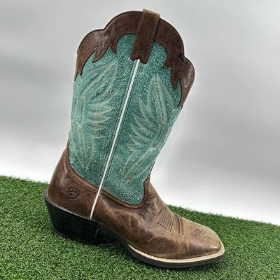 Ariat Western Boot Turquoise/Brown – Women’s Size 9B (Right Shoe Only) - Image 1 of 4