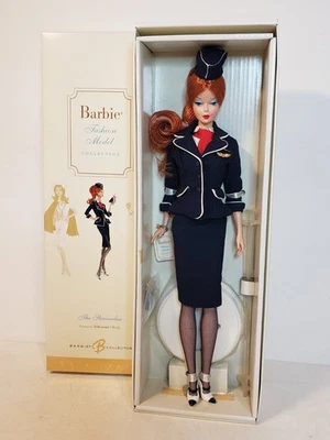 THE STEWARDESS SILKSTONE BARBIE DOLL 2005 GOLD LABEL MATTEL J4256 NRFB - Image 1 of 4
