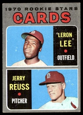 Tarjetas 1970 estrellas novatas Leron Lee Jerry Reuss 1970 Topps #96 Cardinals Foto 1 de 2