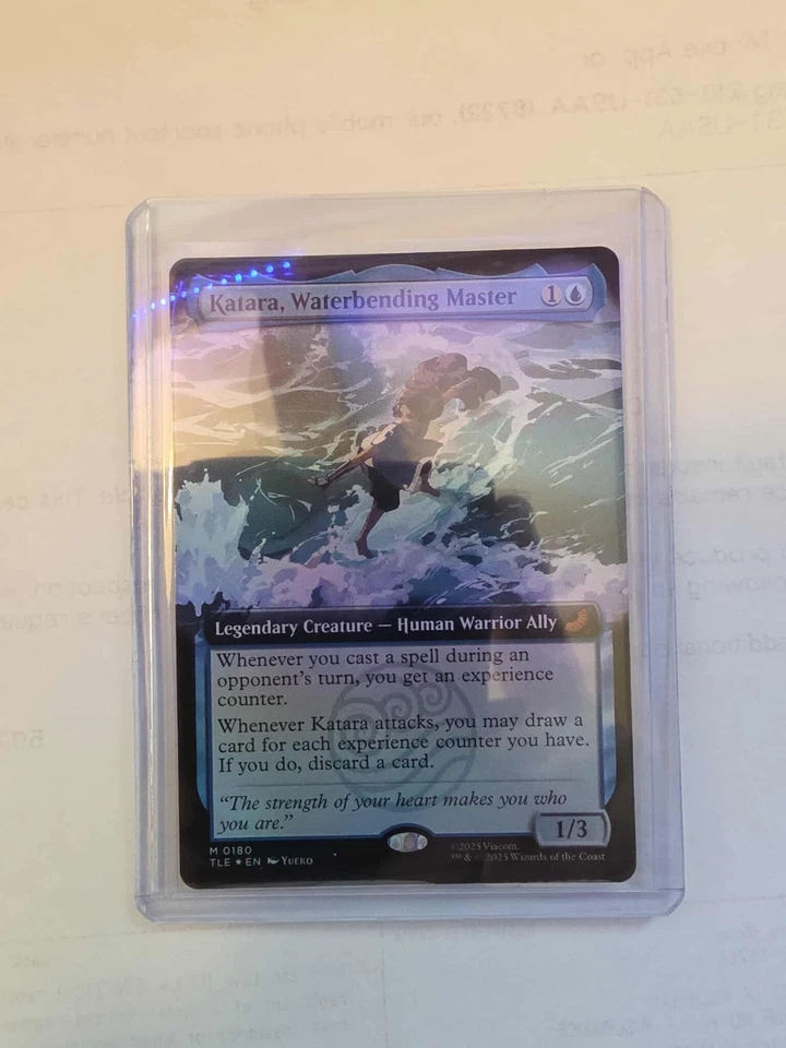 Katara, Waterbending Master Extended Art Foil MTG Avatar Mythic 180 NM - Image 1 of 1