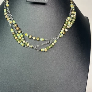 vintage silpada sterling silver 925 Necklace Collar Green Bronze Brown Blue Tone - Picture 1 of 9