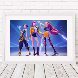 K-Pop Demon Hunters - Anime Movie Poster Picture Print - Sizes A5 to A0 - Picture 1 of 14