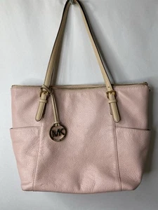 Michael Kors Jet Set Pebbled Leather Tote Handtasche Geldbeutel Rich Mom Quiet Luxus - Bild 1 von 14