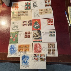 Christmas FDC’s. (11Diff.) US. Blk’s.4. - Picture 1 of 1