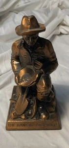 Vintage Copper Bank The Bank of California Gold Miner Bank - Picture 1 of 7