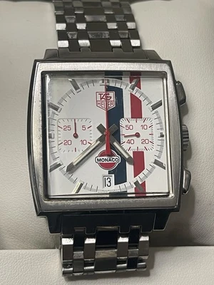 Reloj para hombre TAG Heuer Monaco vintage edición limitada blanco - CW2118 VN1979 Foto 1 de 4