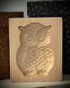 Springerle Holz Keksform niedliche Eule Vogel Natur gruselig Halloween - Bild 1 von 19