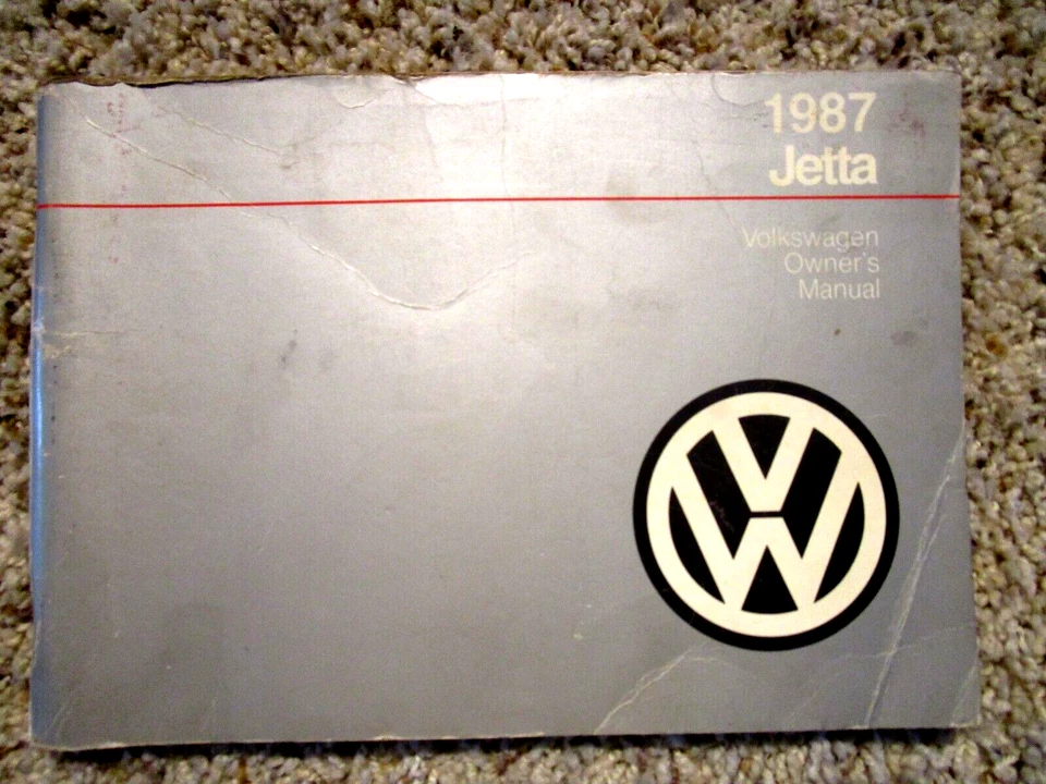 Volkswagen Jetta 1987 manual del propietario original de fábrica Foto 1 de 1