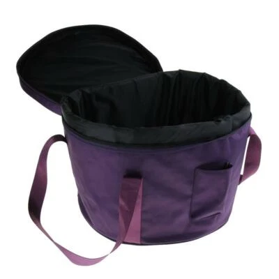 14'' Crystal Singing Bowl Yoga Travel Carry Case Storage Parts Dark Purple - Image 1 of 4