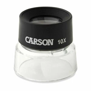 Magnifying Eye Loupe 10x Power Dual Lenses Fine Details Carson LL-10 LumiLoupe  - Picture 1 of 6