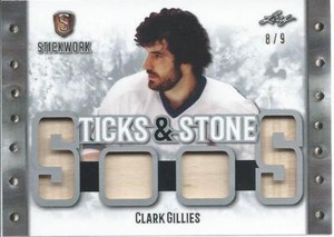 2017-18 Leaf Stickwork Game Used Sticks & Stones CLARK GILLIES 8/9 #SS-06 Silver