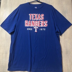 MLB Genuine Merchandise Texas Rangers Since 1972 Cool Mens 2XL Blue T-Shirt - Picture 1 of 8