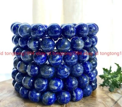 Großhandel 6Stück Blaue Lapis Lazuli 6/8/10mm 19cm Heilung Stretch Armband - Bild 1 von 4