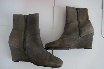 Botas aerossol tamanho 9 cinza camurça salto cunha "data ameixa" - Imagem 1 de 4