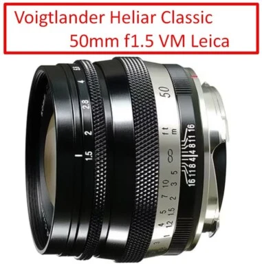 Voigtlander Heliar Classic 50mm f1.5 VM Leica M Bayonet Mount Manual Focus - Image 1 of 4