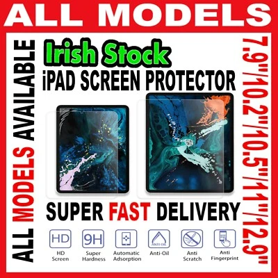 Apple iPad Tempered GENUINE GLASS 3mm Screen protector iPad 7th gen Pro Air Mini - Image 1 of 4