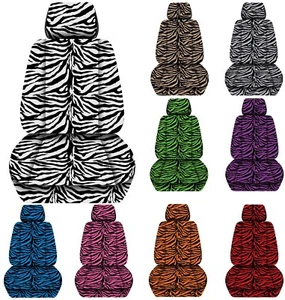 Jeep Wrangler JK 2007-2018 juego delantero fundas de asiento de coche estampado cebra 6 colores - Imagen 1 de 16