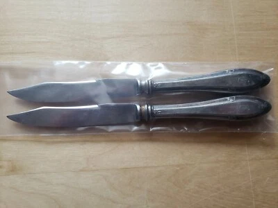  2 ANTIQUE, VINTAGE COLLECTIBLE KNIVES 7". GORHAM SILVER PLATE - MONO - Image 1 of 4