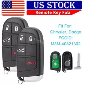 2 For 2015 2016 2017 CHRYSLER 200 SMART KEY REMOTE PROX FOB M3M40821302 68155686 - Picture 1 of 9