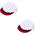  2 Count Men and Women Makeup Hair Net Chef Costume Hats for