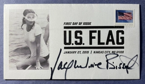 SIGNED JACQUELINE BISSET FDC AUTOGRAPHED FIRST DAY COVER - THE DEEP Cover