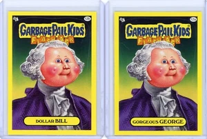 Garbage Pail Kids Flashback 3 GORGEOUS GEORGE & DOLLAR BILL 12A/B Base Stickers - Picture 1 of 1