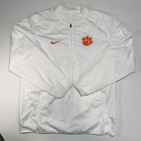 Nike Clemson Tigers Dri-Fit 1/4 Zip Lightweight Pullover Jacket Mens Large EUC Cover