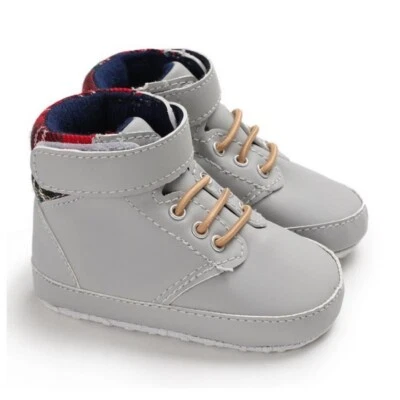 Newborn Toddlers Baby Girls Boys Pram Shoes Soft Sole Warm Booties US Size 0-18M - Image 1 of 4