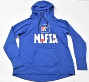 New Era Buffalo Bills MAFIA Hoodie Womens Large Blue Long Sleeve High-Neck - Picture 1 of 10