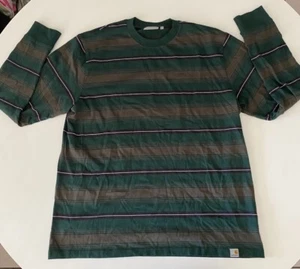 Carhartt WIP Long Sleeve Buren Stripe Shirt XXL Bottle Green - Picture 1 of 10