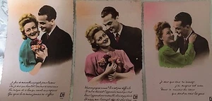 * 3 cartes postales dite bromure " COUPLE" - Bild 1 von 1