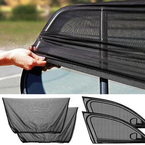 Car Shades For Side Windows Baby 2 Pack Elasticized Mesh Car Window Sun Shade - Picture 1 of 16
