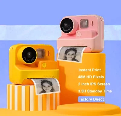 Thermal instant Print Camera with Paper for Kids Aged 3-12 Toys New UK - Image 1 of 4