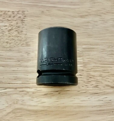 Wright 6832 Impact Socket, Shallow, 6pt, 3/4 Inch Drive, 1 Inch USA - Image 1 of 4