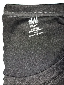 Men’s Large H & M sport black shirt W/Grey Side Accents - Picture 1 of 12