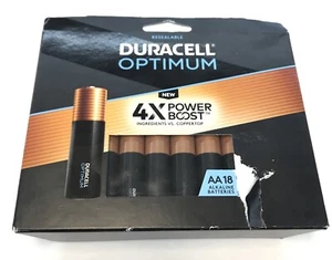 Duracell Optimum AA Alkaline Batteries 4X Power, 18 Pack 1024105 - Picture 1 of 5