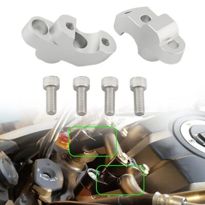 Elevador plateado para Honda CB500F 2013-2017 abrazadera de manillar elevador Foto 1 de 4