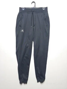 Under Armour Track Pants Boys Medium Black Drawstring Waist Pockets Loose Fit - Picture 1 of 10